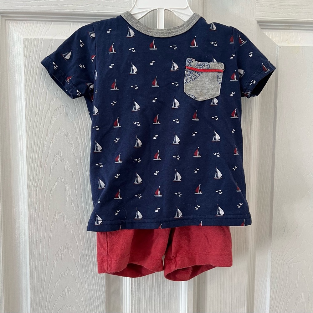 Sailboat shirt and shorts